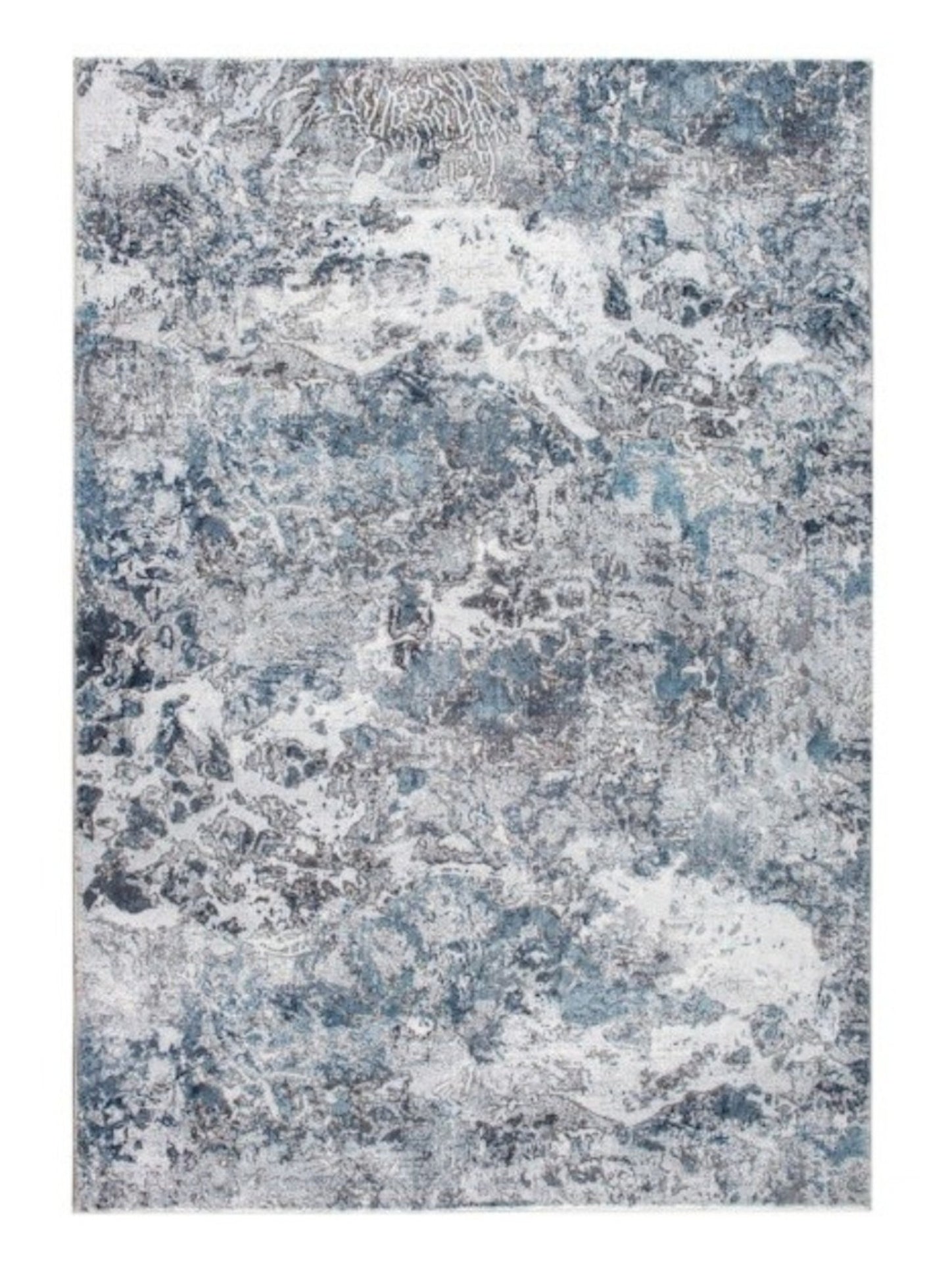 5' X 8' Gray Blue Abstract Galaxy Area Rug