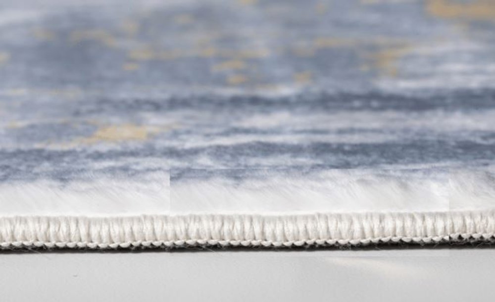 8' Gray And Ivory Abstract Runner Rug