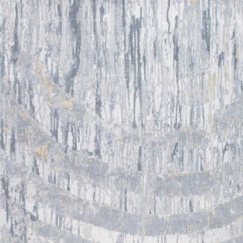 5' X 8' Gray And Ivory Abstract Area Rug