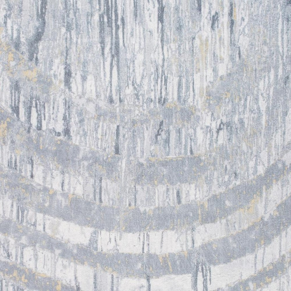 8' X 10' Gray And Ivory Abstract Area Rug