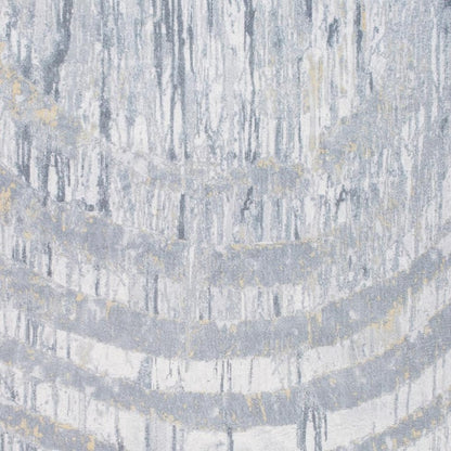 8' X 10' Gray And Ivory Abstract Area Rug