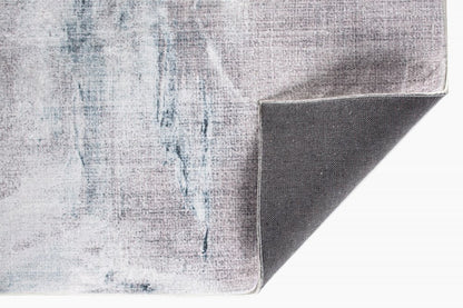 8' X 10' Sand Ivory And Black Abstract Area Rug