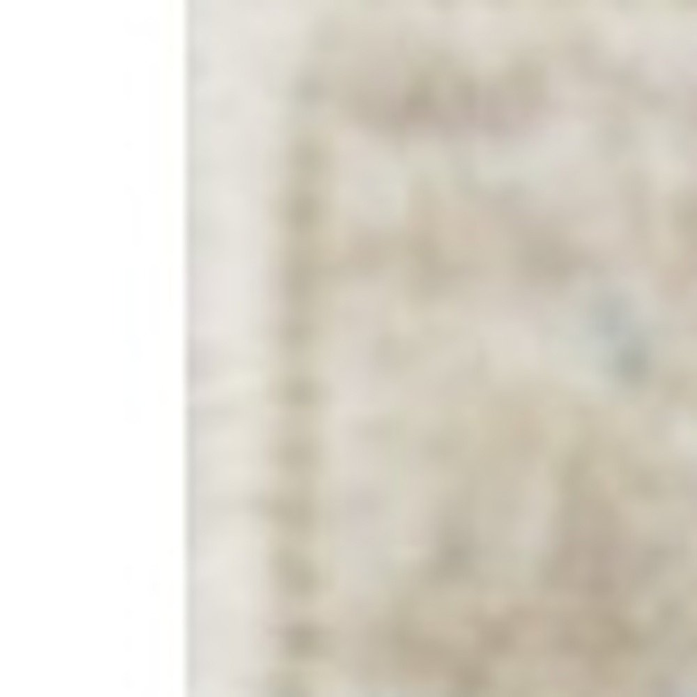 8' Ivory And Blue Chevron Runner Rug