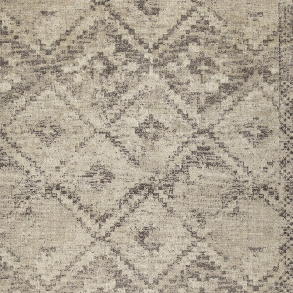 3' X 5' Gray And Brown Abstract Area Rug