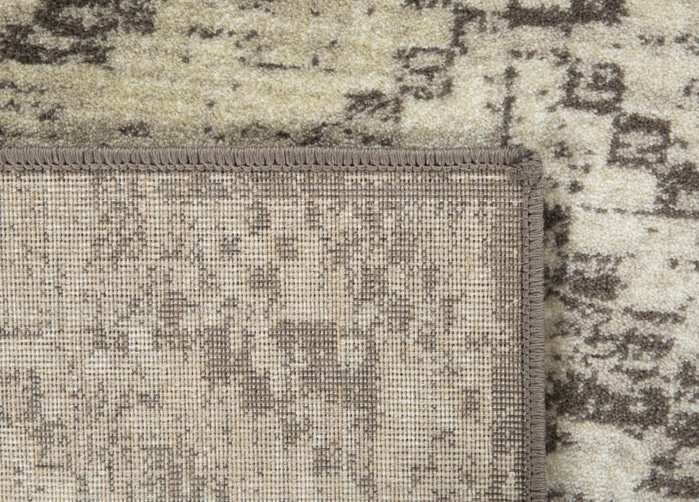 3' X 5' Gray And Brown Abstract Area Rug