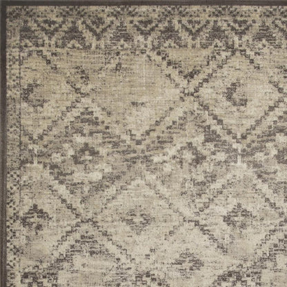 5' X 8' Gray And Brown Abstract Area Rug