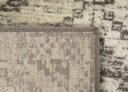 8' X 11' Gray And Brown Abstract Area Rug