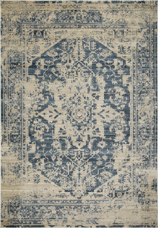 8' Runner Ivory Oriental Runner Rug