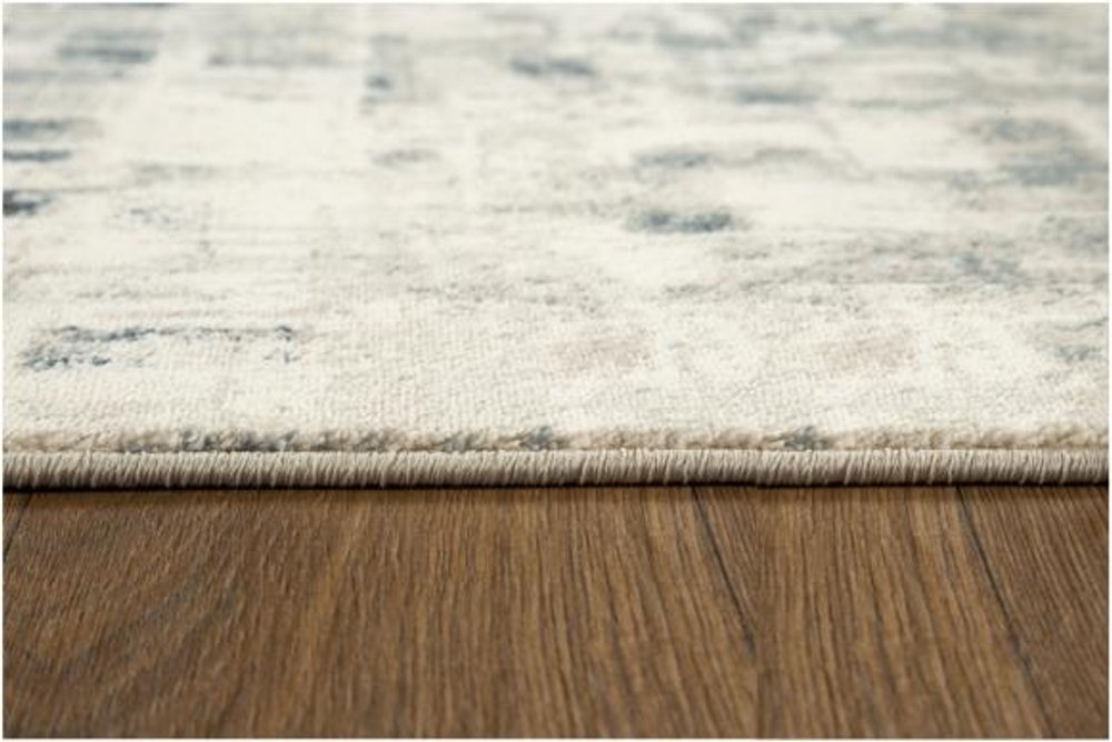 8' X 11' Blue and Beige Abstract Area Rug
