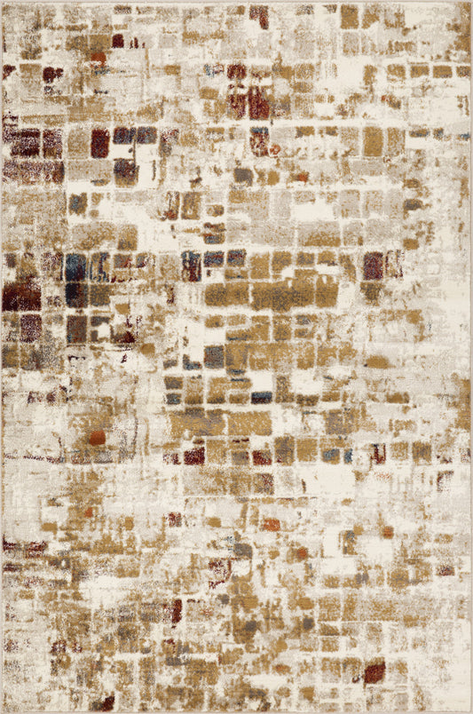 8' Runner Natural Abstract Area Rug