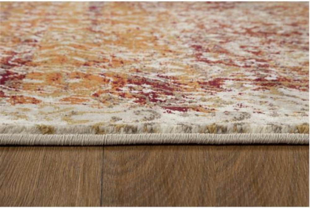3' X 5' Rust And Ivory Oriental Area Rug