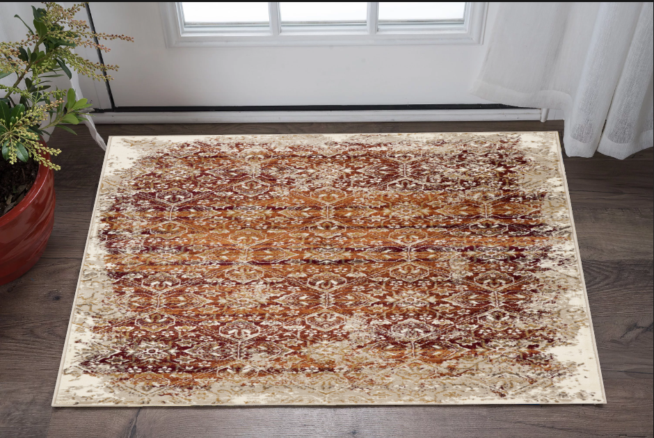 3' X 5' Rust Oriental Area Rug