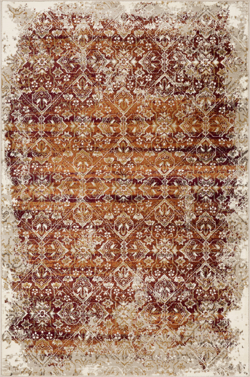 3' X 5' Rust Oriental Area Rug