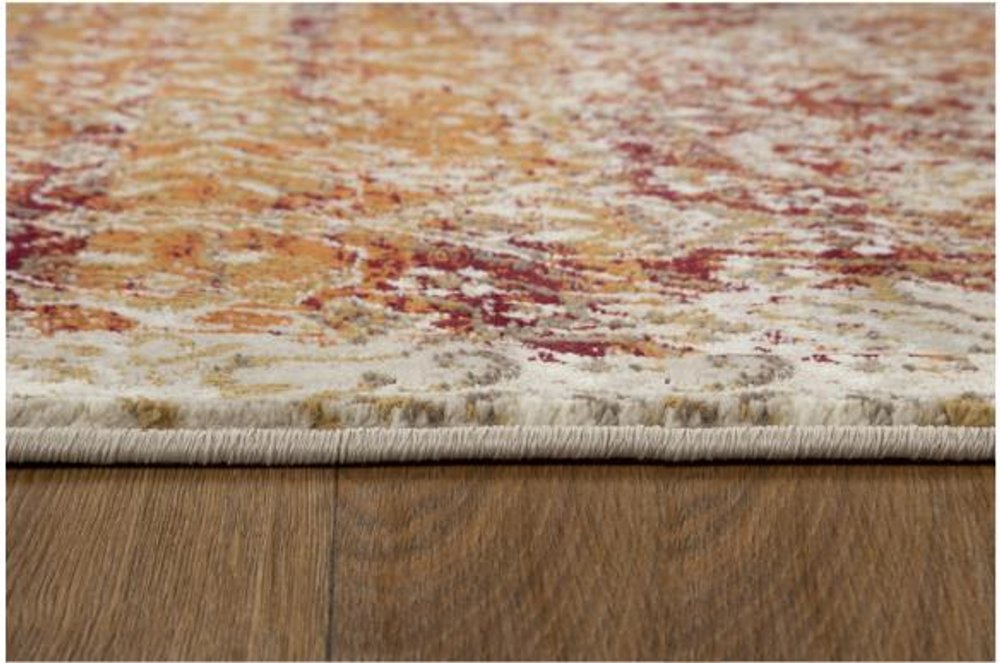 5' X 8' Rust And Ivory Oriental Area Rug