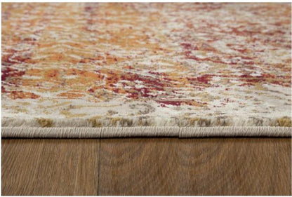 8' X 11' Rust And Ivory Oriental Area Rug