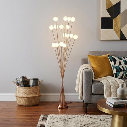 62" Yellow 16 LED Novelty Floor Lamp With White