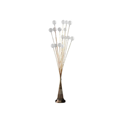 62" Yellow 16 LED Novelty Floor Lamp With White
