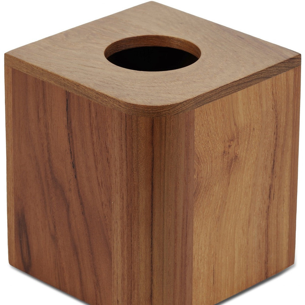 Designer Genuine Teak Tissue Box Cover