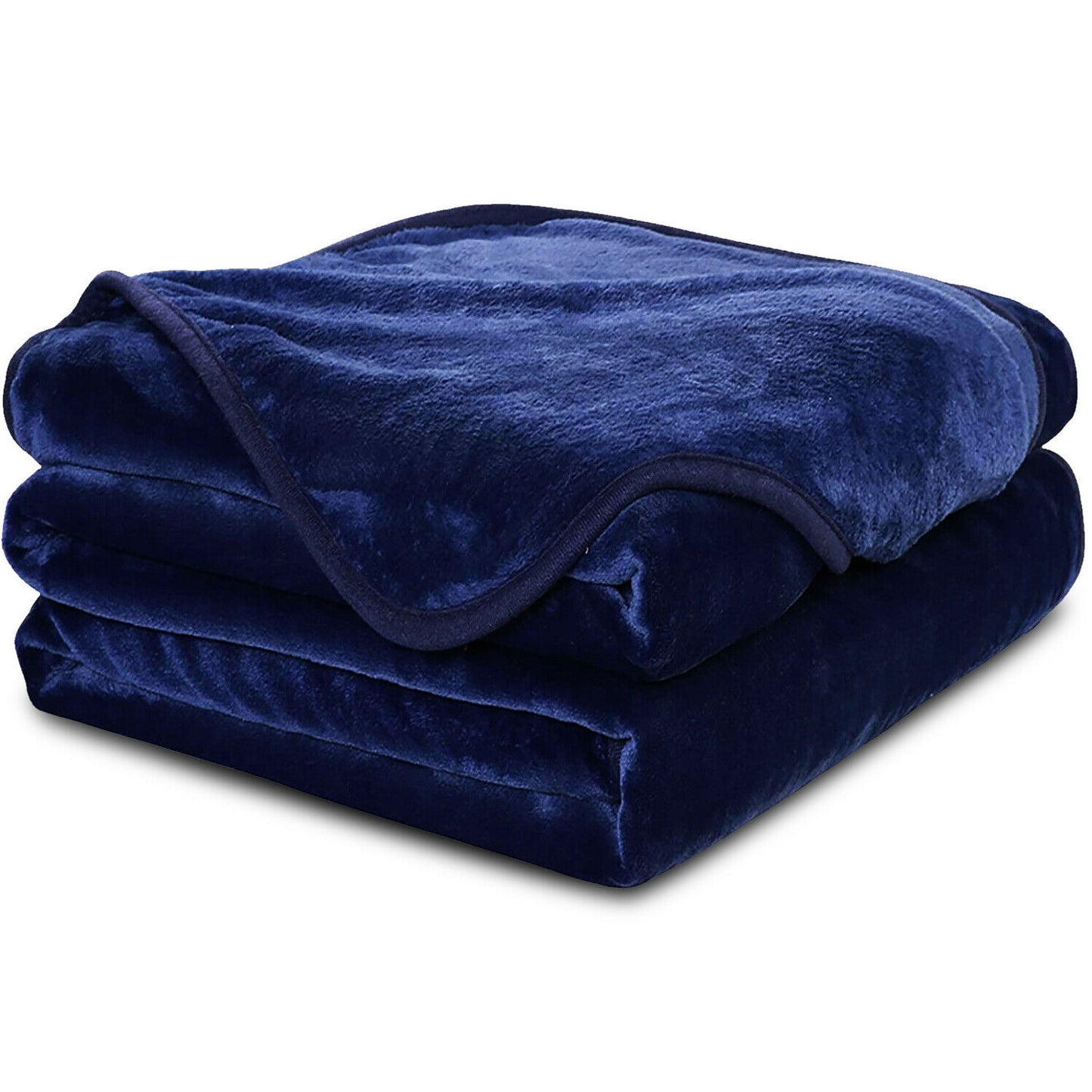 Blue Woven Polyester Solid Color Twin Xl Blanket