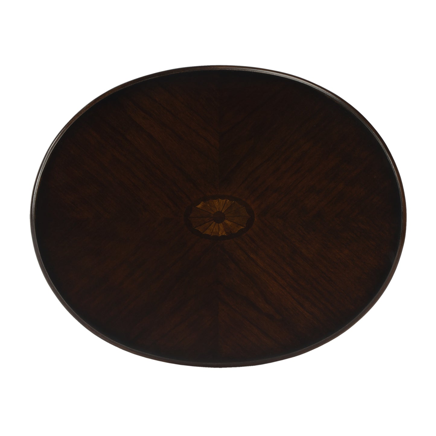 26" Chestnut Oval End Table With Shelf