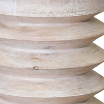 18" Brown Solid Wood Round End Table