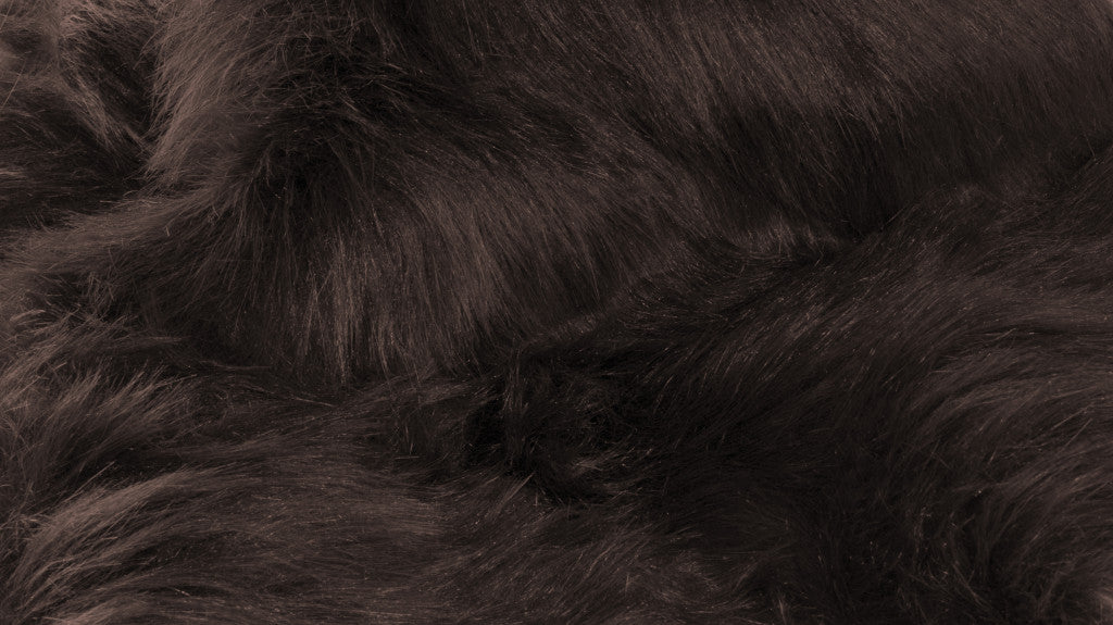 5' X 8' Chocolate Faux Fur Non Skid Area Rug