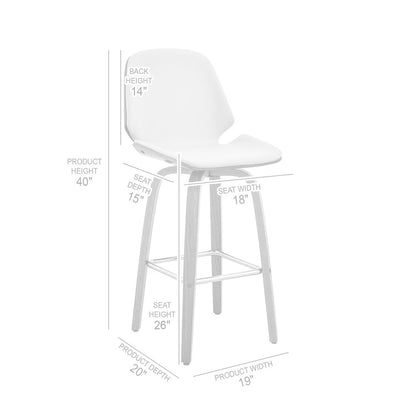 26" Gray And Black Iron Swivel Counter Height Bar Chair