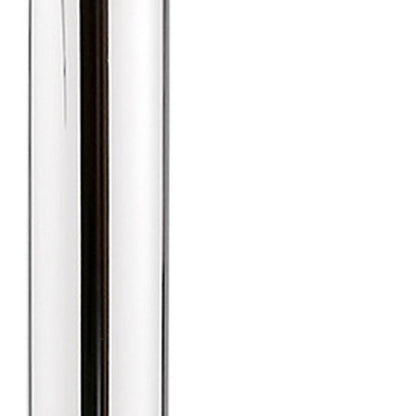 24" Cream And Silver Iron Swivel Adjustable Height Bar Chair