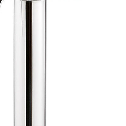 24" Cream And Silver Iron Swivel Adjustable Height Bar Chair