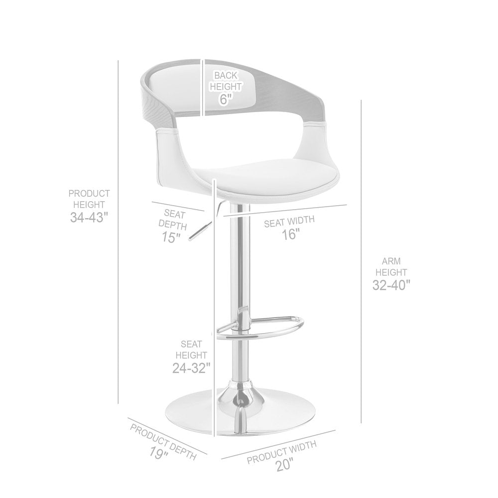 Gray And Silver Fabric And Iron Low Back Adjustable Height Swivel Bar Chair