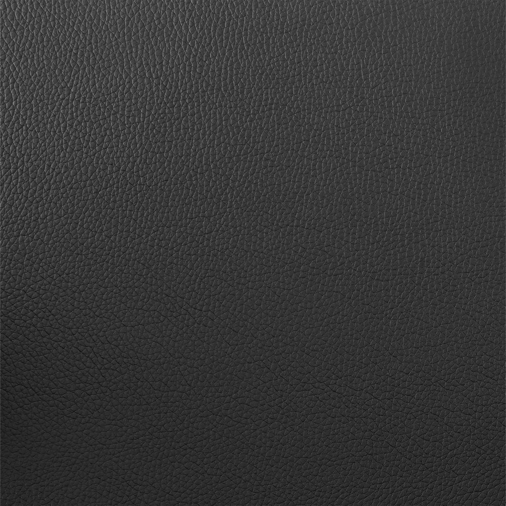 26" Black Faux Leather And Iron Low Back Counter Height Swivel Bar Chair