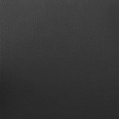 26" Black Faux Leather And Iron Low Back Counter Height Swivel Bar Chair