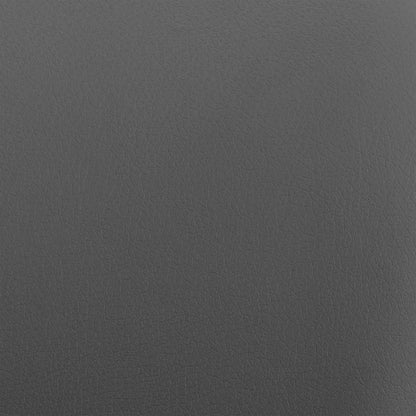 26" Gray And Black Faux Leather And Iron Counter Height Bar Chair