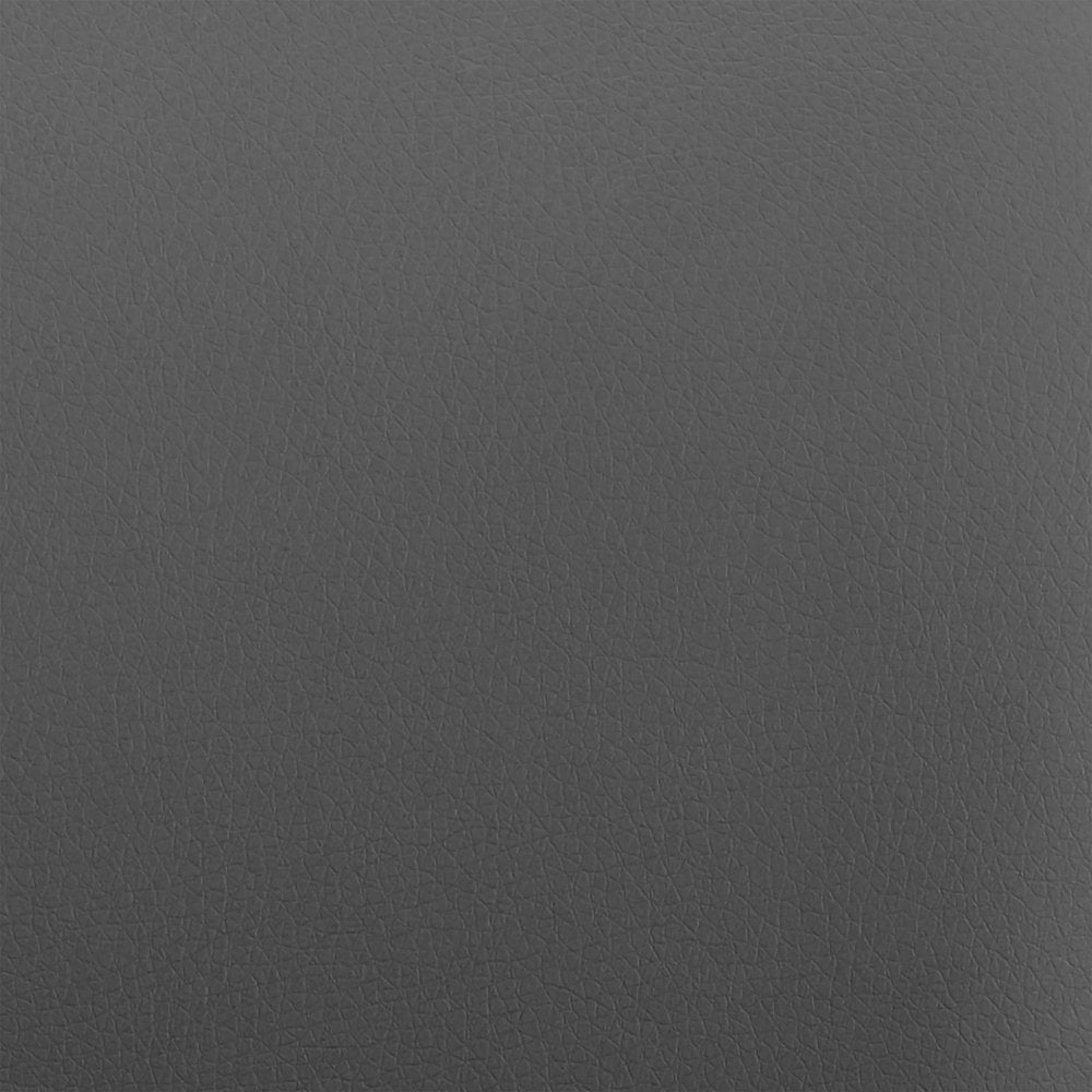 26" Gray And Black Faux Leather And Iron Counter Height Bar Chair