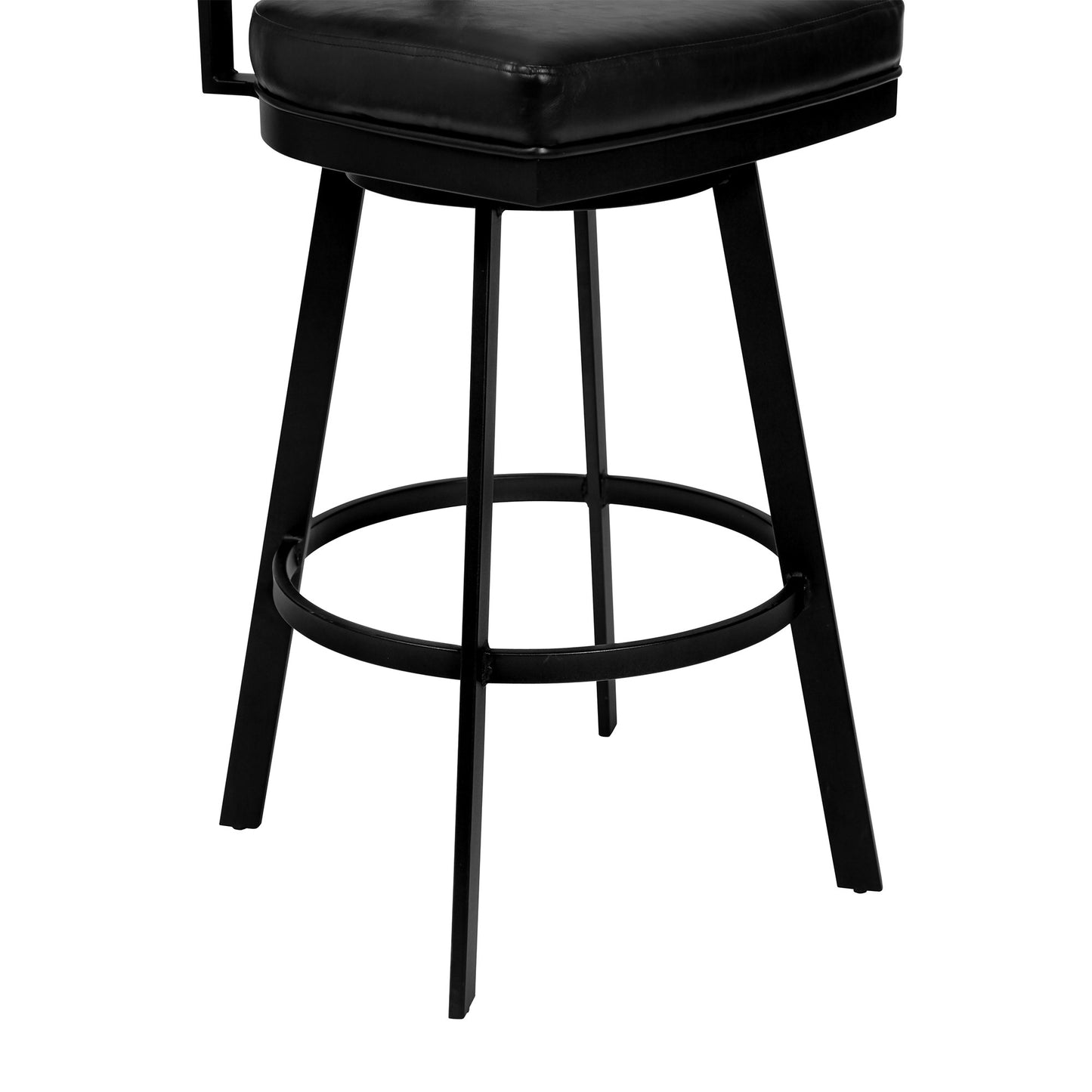 26" Black Iron Counter Height Bar Chair