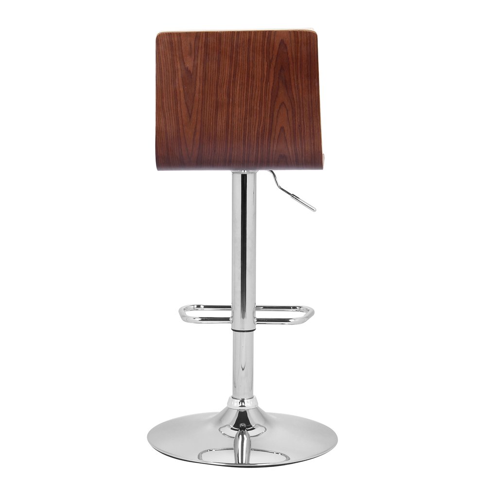 Cream And Silver Fabric And Iron Low Back Adjustable Height Swivel Bar Chair