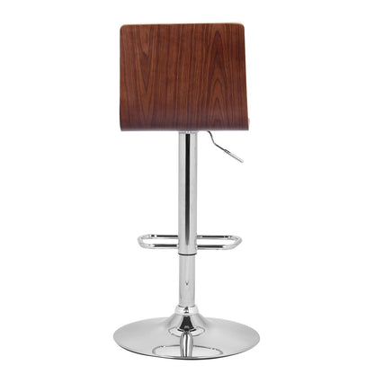 Cream And Silver Fabric And Iron Low Back Adjustable Height Swivel Bar Chair
