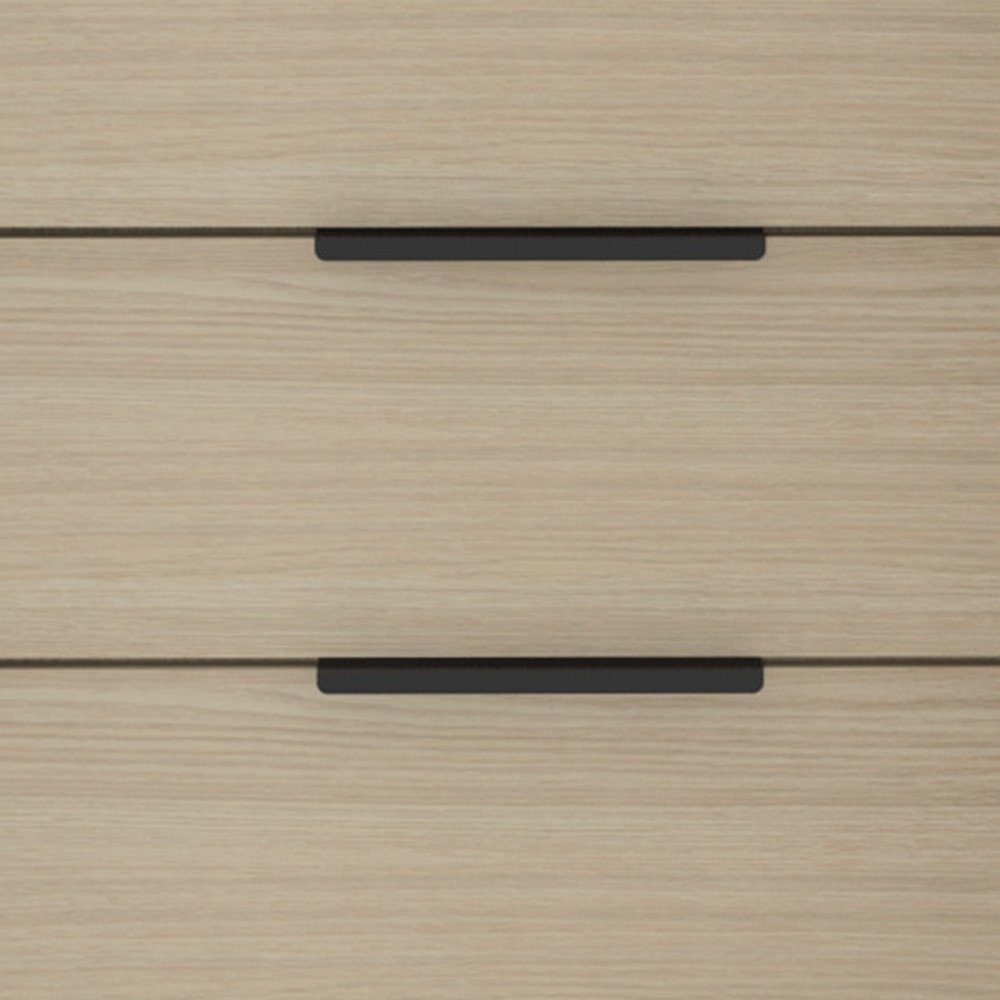 28" Brown And Black Wood Three Drawer Dresser
