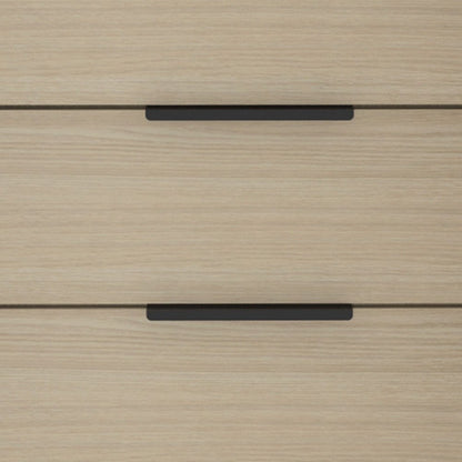 28" Brown And Black Wood Three Drawer Dresser