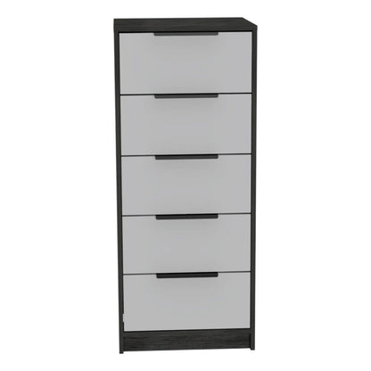 18" White Manufactured Wood Five Drawer Chest