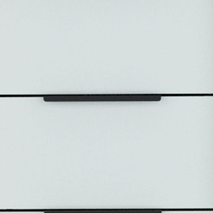 18" Brown And White Five Drawer Chest