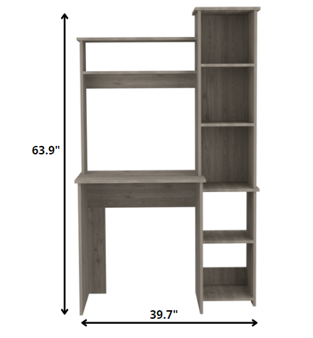 40" Light Gray Computer Desk