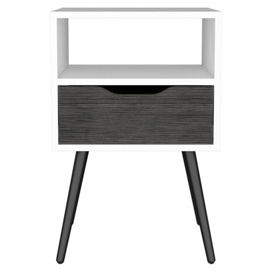 25" Wood One Drawer Nightstand