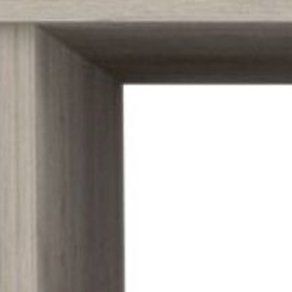 20" Light Gray Wood Two Drawer Nightstand