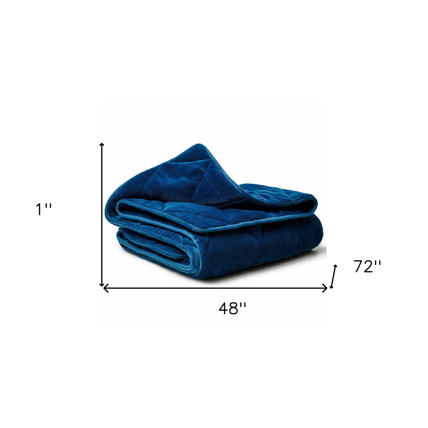 Navy Blue Velvet Weighteded Blanket