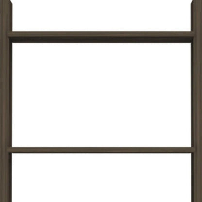 70" Brown Five Tier Ladder Bookcase with A Drawer