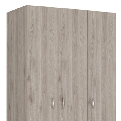 71" Light Gray Wood Two Drawer Combo Dresser