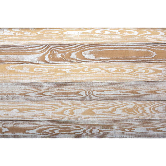 5" x 48" Thermo Treated Natural Brown and Whitewash Wood Wall Plank Set