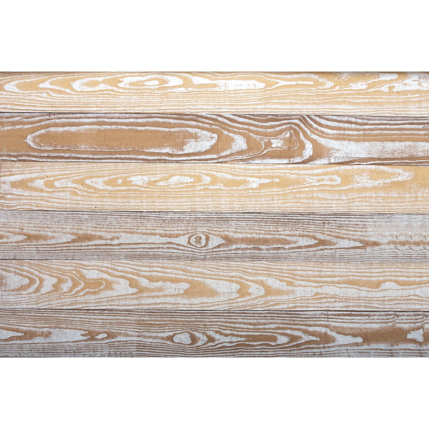 5" x 48" Thermo Treated Natural Brown and Whitewash Wood Wall Plank Set