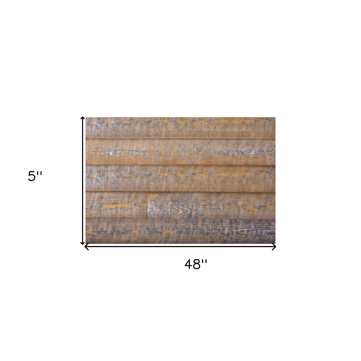 5" x 48" Thermo Treated Natural Brown and Gray Camouflage Wood Wall Plank Set